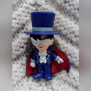 Vintage Sailor Moon Tuxedo Mask Blue Mini Figure PVC Hard Plastic